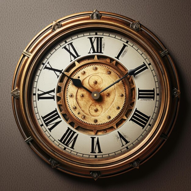 texture image of a clock with gray background