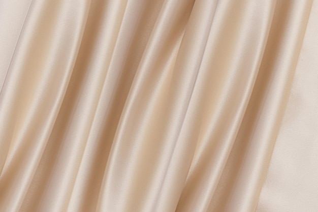 Texture of ivory silk fabric Background pattern