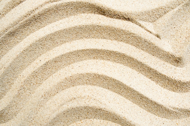 Texture line wave sand on the beach