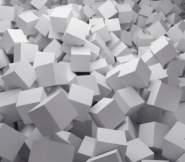 Texture of many square blocks 3d render