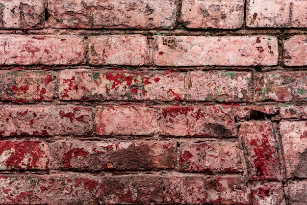 Texture masonry brick wall background. Brick texture with scratches and cracks