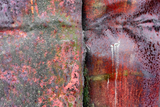 Texture of a metal wall with rust