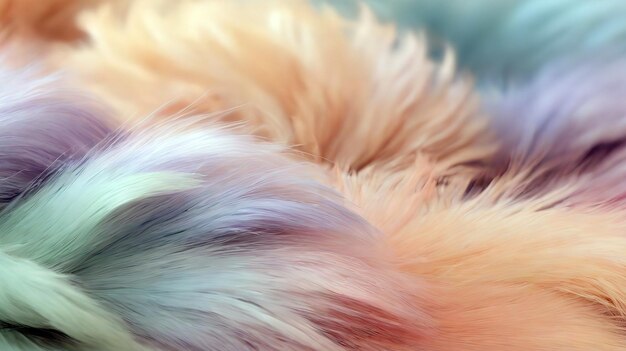 Photo texture of multicolored fur as a background