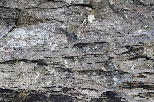 Texture of natural stone rock background wallpaper white gray and black splashes on the surface hori