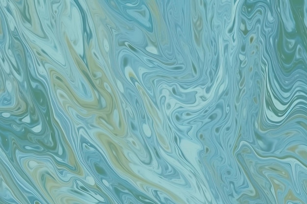 Texture of oil or paint with movement in shades of light blue and green