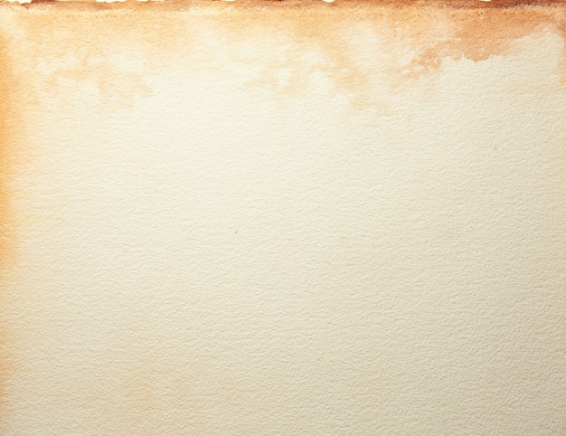 Texture of old beige paper with coffee spot, crumpled background. Vintage sand grunge surface.