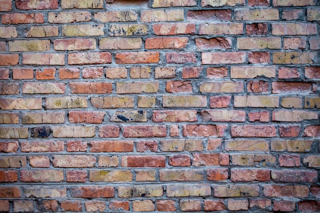 Foto struttura del vecchio muro di mattoni in colore marrone