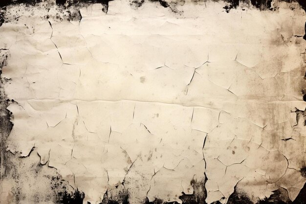 Photo texture of old crumpled paper with jagged torn edges