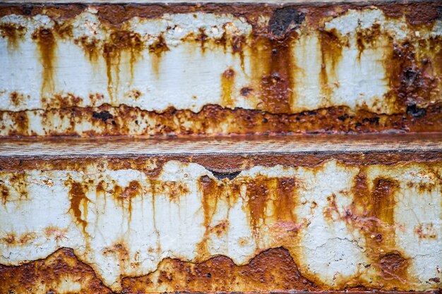 The texture of the old rusty metal.