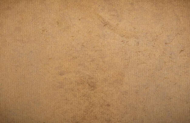 Texture of old wet brown cardboard close up