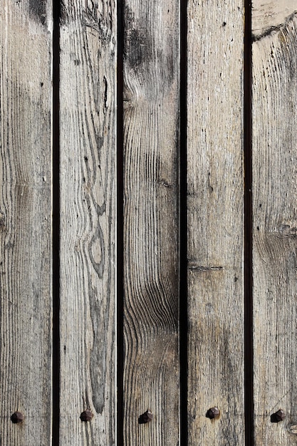 Texture of old wooden fence close-up