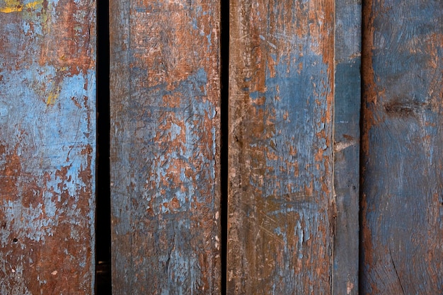 Texture of old wooden slats with wellworn paint