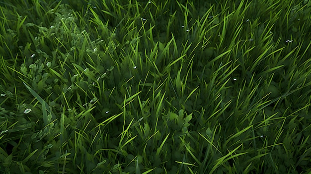 Photo texture pattern of grass in a weedy lawn