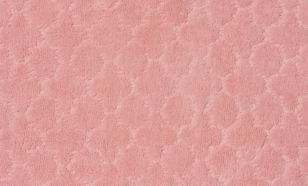 Texture of pink plush fabric home textile