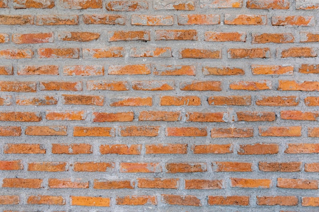 Texture of red brick  wall for background.