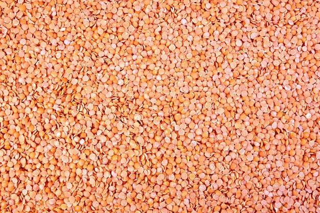 The texture of a red lentil beans