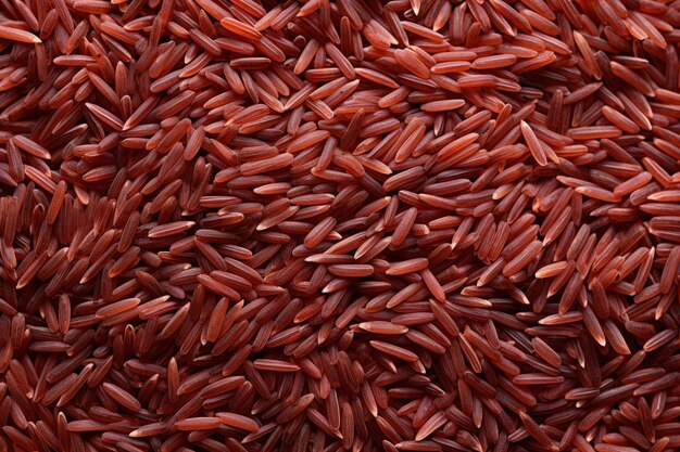 Photo texture of red rice red rice background close up of rice