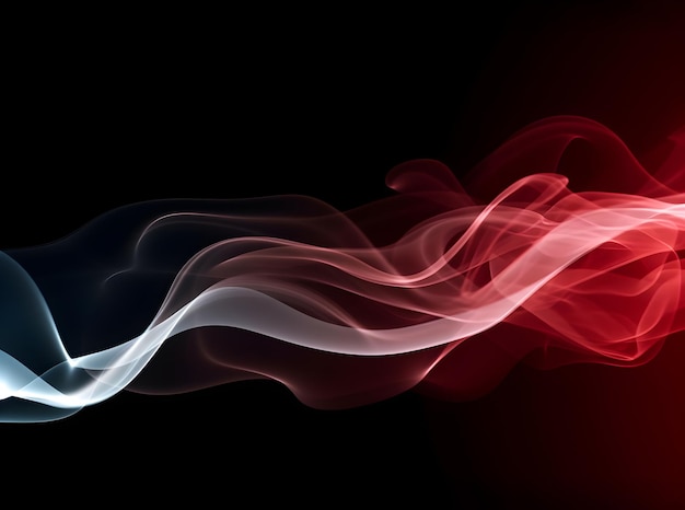 Red Smoke or Steam on a Black Background for Wallpapers and