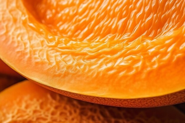 Texture of ripe orange pumpkin