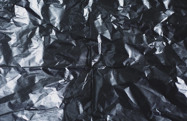 Texture of silver crumpled paper