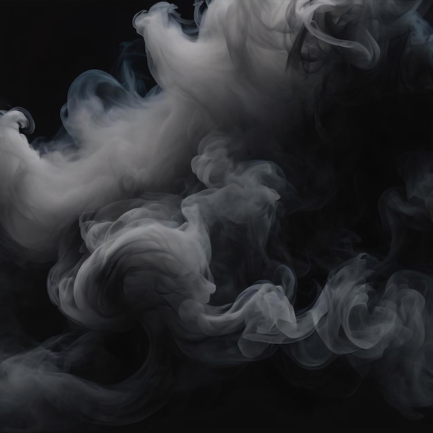 Foto texture fumo sfondo nero bract onde d'aria nebbia
