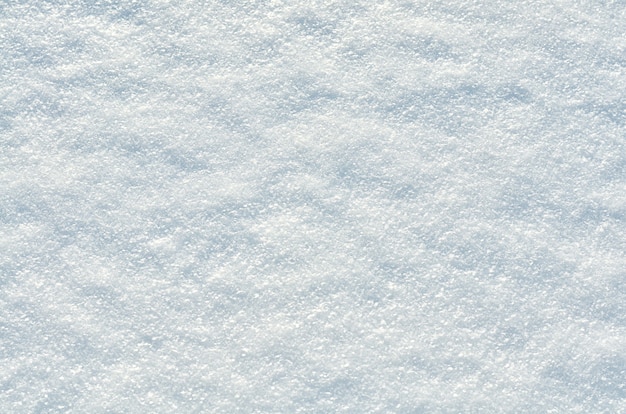 The texture of the snow in selective focus