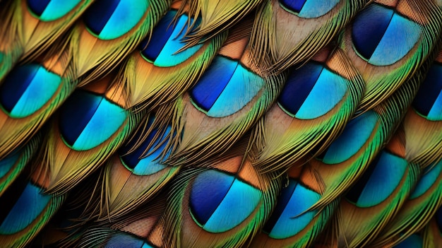 Photo texture of a stack of colorful feather