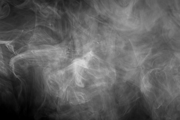 Photo texture of steam on a black