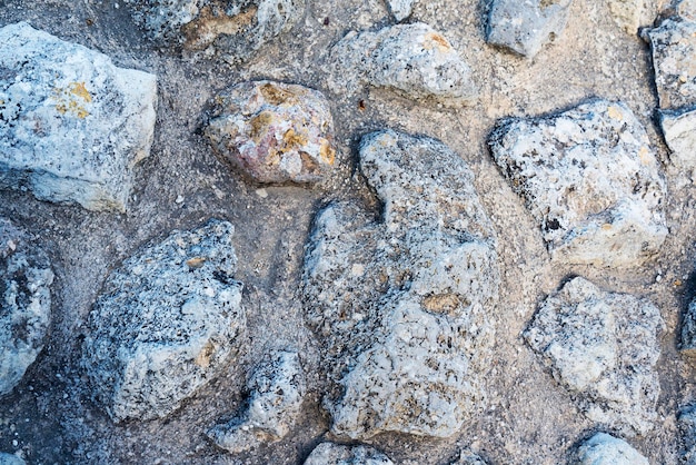 The texture of the stone fence