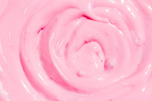 Texture Strawberry Yogurttexture yoghurt macroclose up pink creamy homemade blueberries