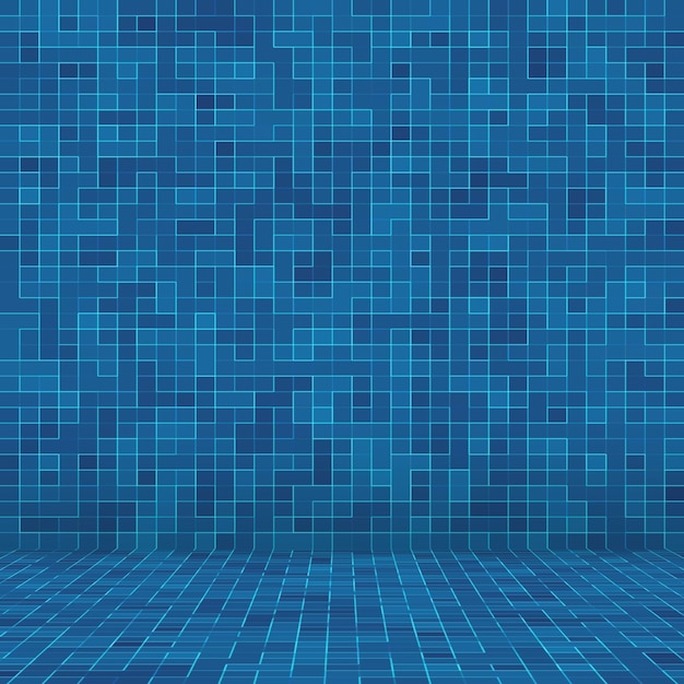 Texture Swimming pool Mosaic tile background. Wallpaper, banner, backdrop.