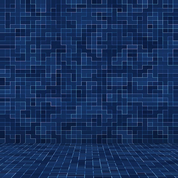 Texture Swimming pool Mosaic tile background. Wallpaper, banner, backdrop.