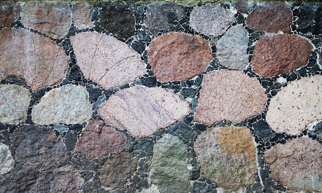 Texture texture of dark brown brick wall of medieval castle