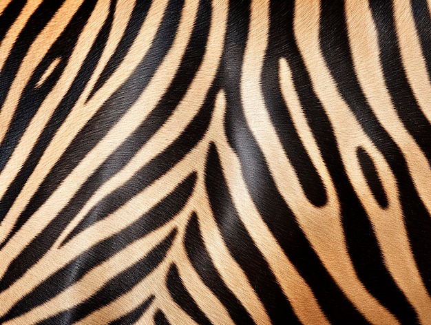 texture of tiger skin for background uses Black and white stripes