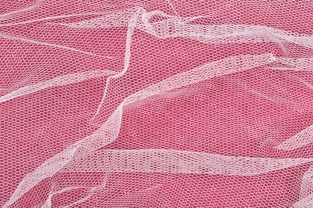 Texture of tulle close up