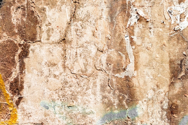 Foto texture, muro, cemento, può essere utilizzato come sfondo. frammento di muro con graffi e crepe