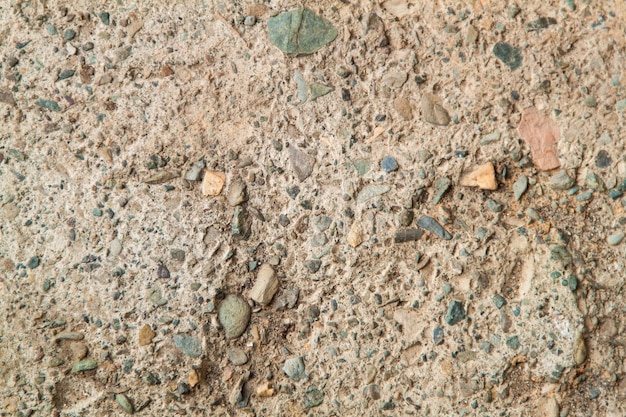 Texture wall with colored pebbles