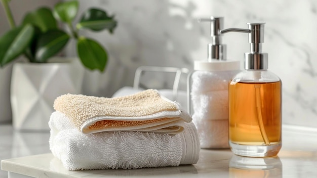 texture wash cloth and liquid soap dispenser