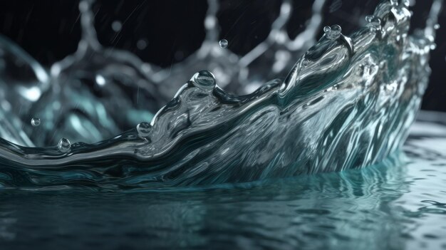 Photo the texture of a water splash ai generative