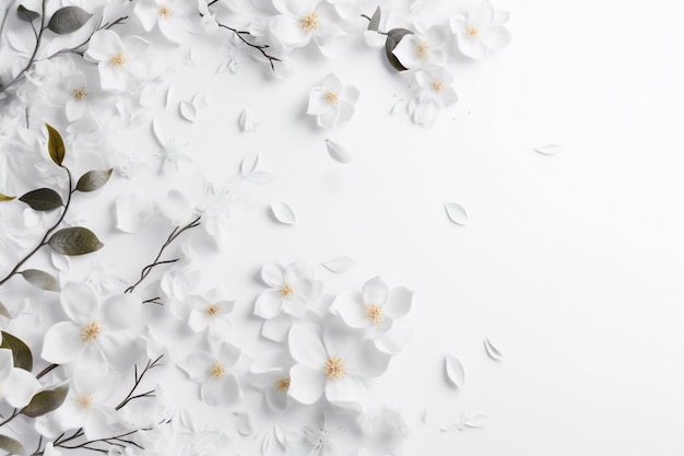 Photo texture wedding background blossom beautiful nature white spring celebration flower floral generative ai