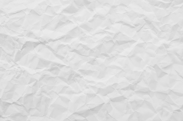 Texture of white crumpled paper for background