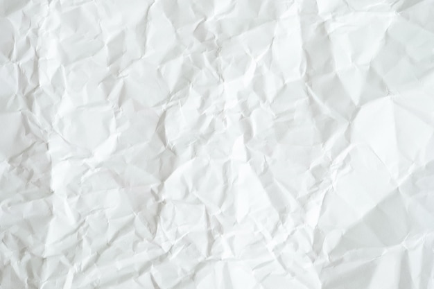 Texture of white crumpled paper for background