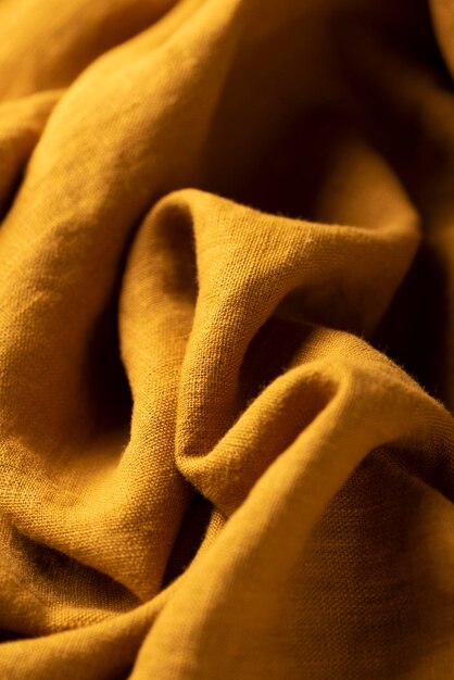 Texture with linen fabric in mango color