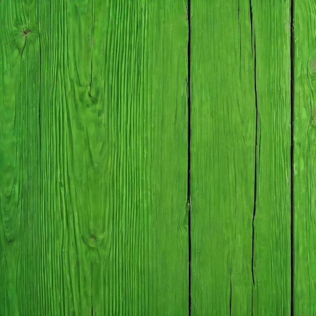 Photo texture of a wooden board painted in green close up weather cracked surface