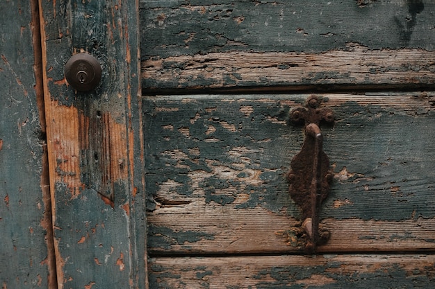 Photo texture of a wooden door