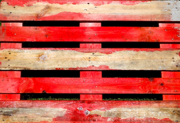 Foto consistenza del pallet di legno e metà dipinto