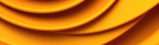 Texture yellow orange paper strict smooth curves minimal style panoramic banner generative ai