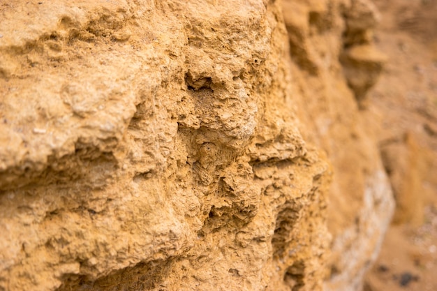 Texture di roccia gialla pietra chiara la natura costruisce potrebbe materiale per studi geologici