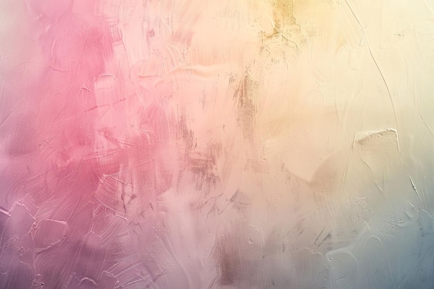 Текстурированная абстрактная картина с оттенками розового и синего, смешивающимися друг с другом, создавая мечтательный фон