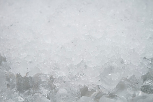 Textured background of cube pieces of ice